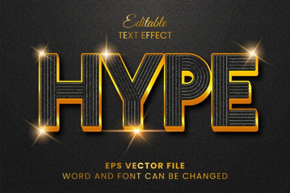 Download Black and Gold 3d Hype Text Effect - Text effect Collection