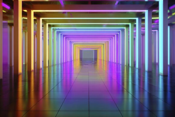 Download Neon Tunnel Background Wallpaper - Tunnel Collection
