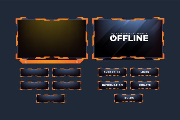 Download Gaming Screen Panel Layout Vector Design - Gaming Collection