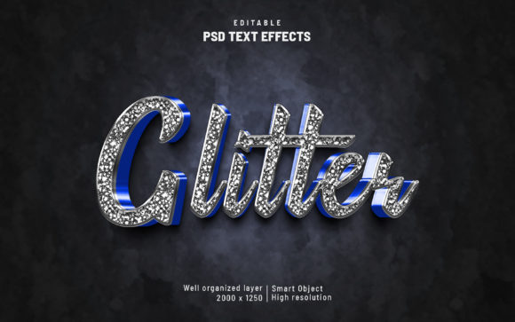 Download Glitter Sparkle Silver Text Effect Style - Text effect Collection