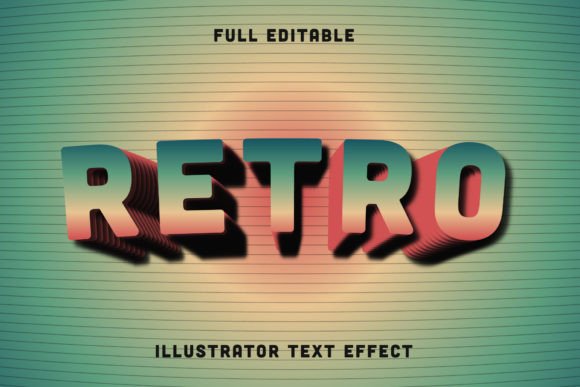 Download Retro Vintage Illustrator Text Effect - Text effect Collection