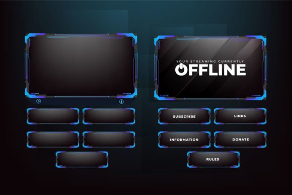 Download Live Gaming Panel Decoration Vector - Gaming Collection