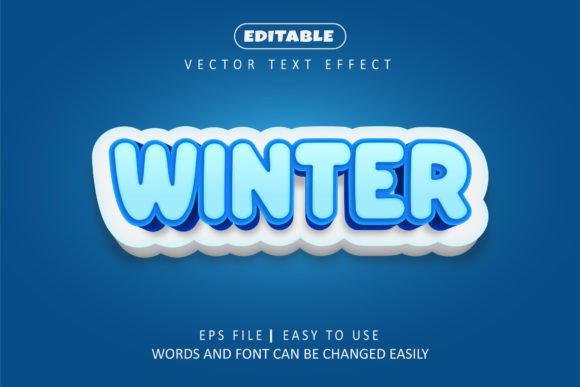 Download Winter Season Typography Editable Winter - Typography editable Collection