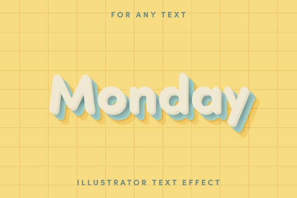 Download Monday Illustrator Text Effect - Text effect Collection