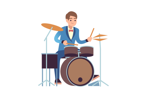 Download Drummer Performance. Classic Male Musici - Performance Collection