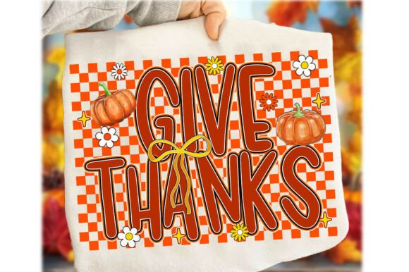 Download Checkered Give Thanks, Thanksgiving Png - Red Collection