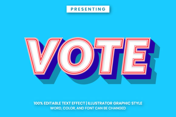 Download Vote Illustrator Text Effect - Text effect Collection