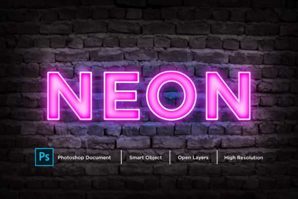 Download Neon Text Effect  Layer Style - Text effect Collection