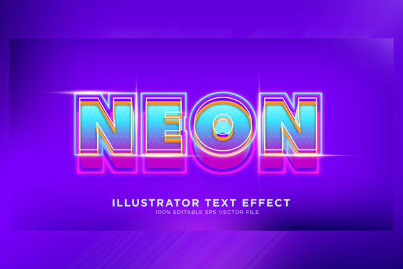 Download Neon Illustrator Text Effect - Text effect Collection