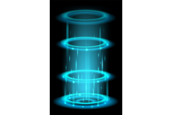 Download Blue Laser Circles. Hologram Tunnel with - Tunnel Collection