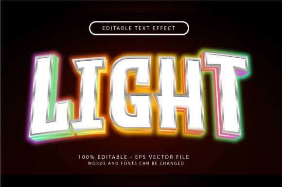 Download Light 3d Text Effect with Light Effect - Text effect Collection