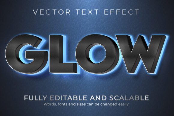 Download Text Effect Glow Blue Neon Text Style - Text effect Collection