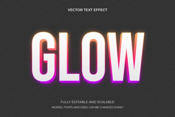 Download Text Effect Glow Word Font Style - Text effect Collection