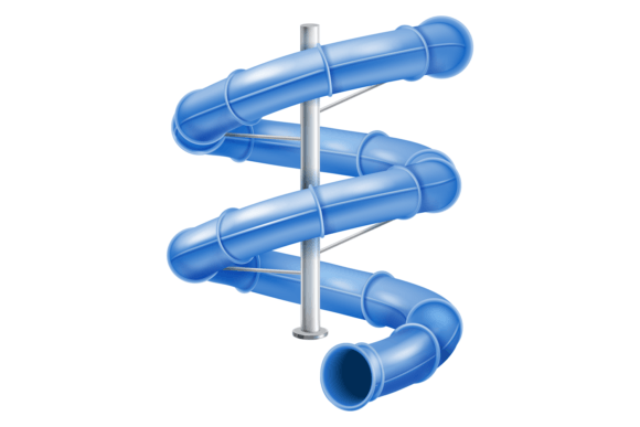 Download Blue Plastic Tunnel for Water Slide. Aqu - Tunnel Collection