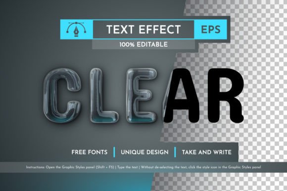 Download Clear Text Effect, Graphic Style - Text effect Collection