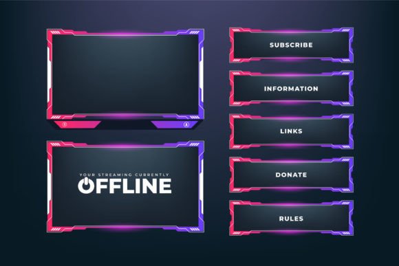 Download Futuristic Gaming Overlay Template - Gaming Collection