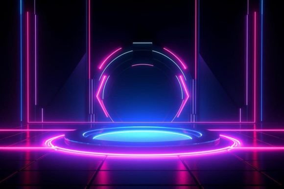 Download Neon Artwork Tunnel Colorful - Tunnel Collection