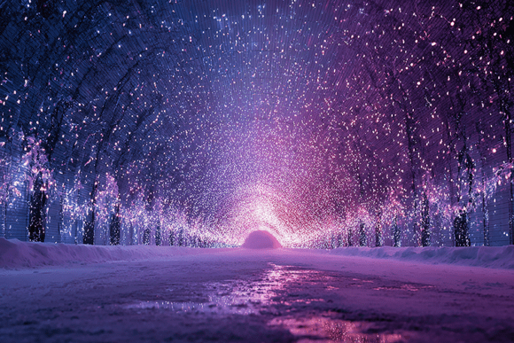 Download Purple Winter Light Tunnel - Tunnel Collection