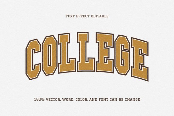 Download College - Illustrator Text Effect Style - Text effect Collection