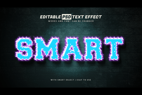 Download Smart Glowing Neon Text Effect Editable - Text effect Collection