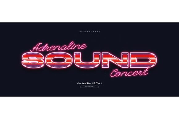Download Red Retro Text Style with Neon Effect - Red Collection