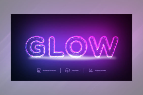 Download Glow Text Effect Design Layer Style - Text effect Collection