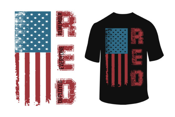 Download Red Friday T-Shirt Design with Flag - Red Collection