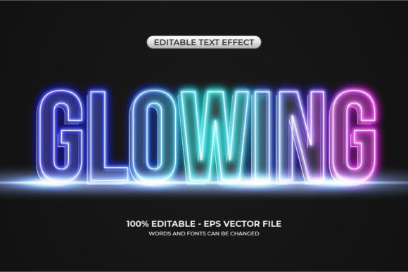 Download Realistic Rainbow Glow Text Effect - Text effect Collection