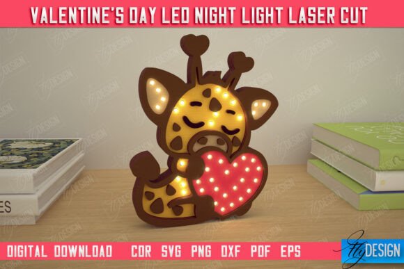 Download Valentine's Day Layered Led Lamp|Giraffe - Red Collection