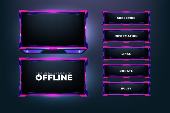Download Live Gaming Overlay Template Vector - Gaming Collection