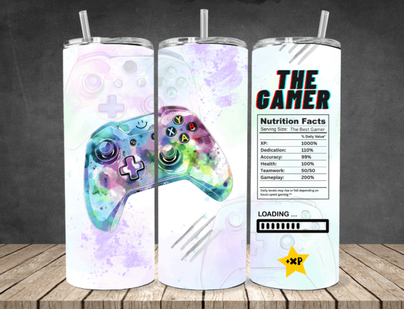 Download Gaming Inspired 20oz Skinny Tumbler Wrap - Red Collection