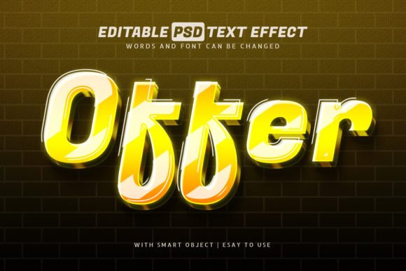 Download Offer Yellow Shine Text Effect - Text effect Collection