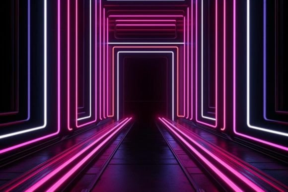 Download Neon Tunnel Neon Background - Tunnel Collection