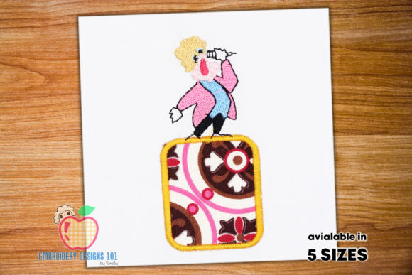 Download A Singer Giving Performance Applique - Performance Collection