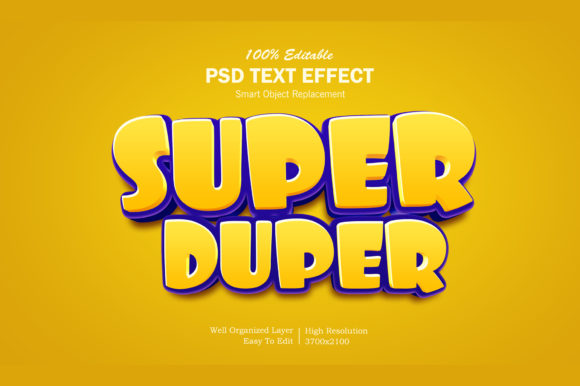 Download Super Duper Pop-Up Text Effect PSD - Text effect Collection