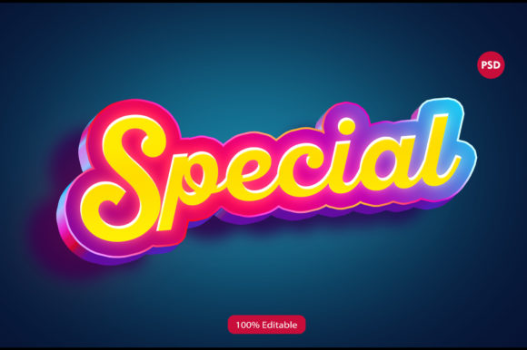 Download 3D Special Text Effect PSD - Text effect Collection