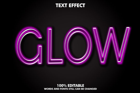 Download Editable Text Effect - Glow Effect - Text effect Collection