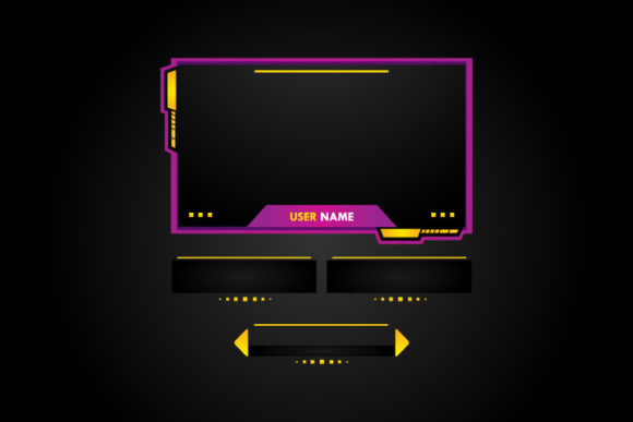 Download Purple Gaming Panel Set Design Concept - Gaming Collection