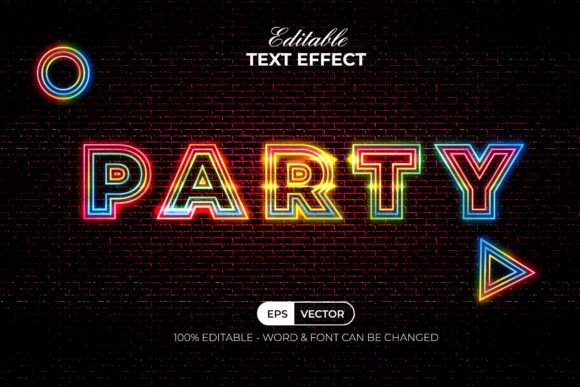 Download Party Text Effect Neon Style - Text effect Collection