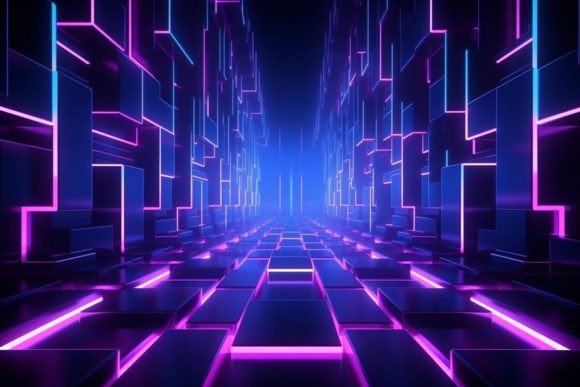 Download Neon Artwork Tunnel Colorful - Tunnel Collection